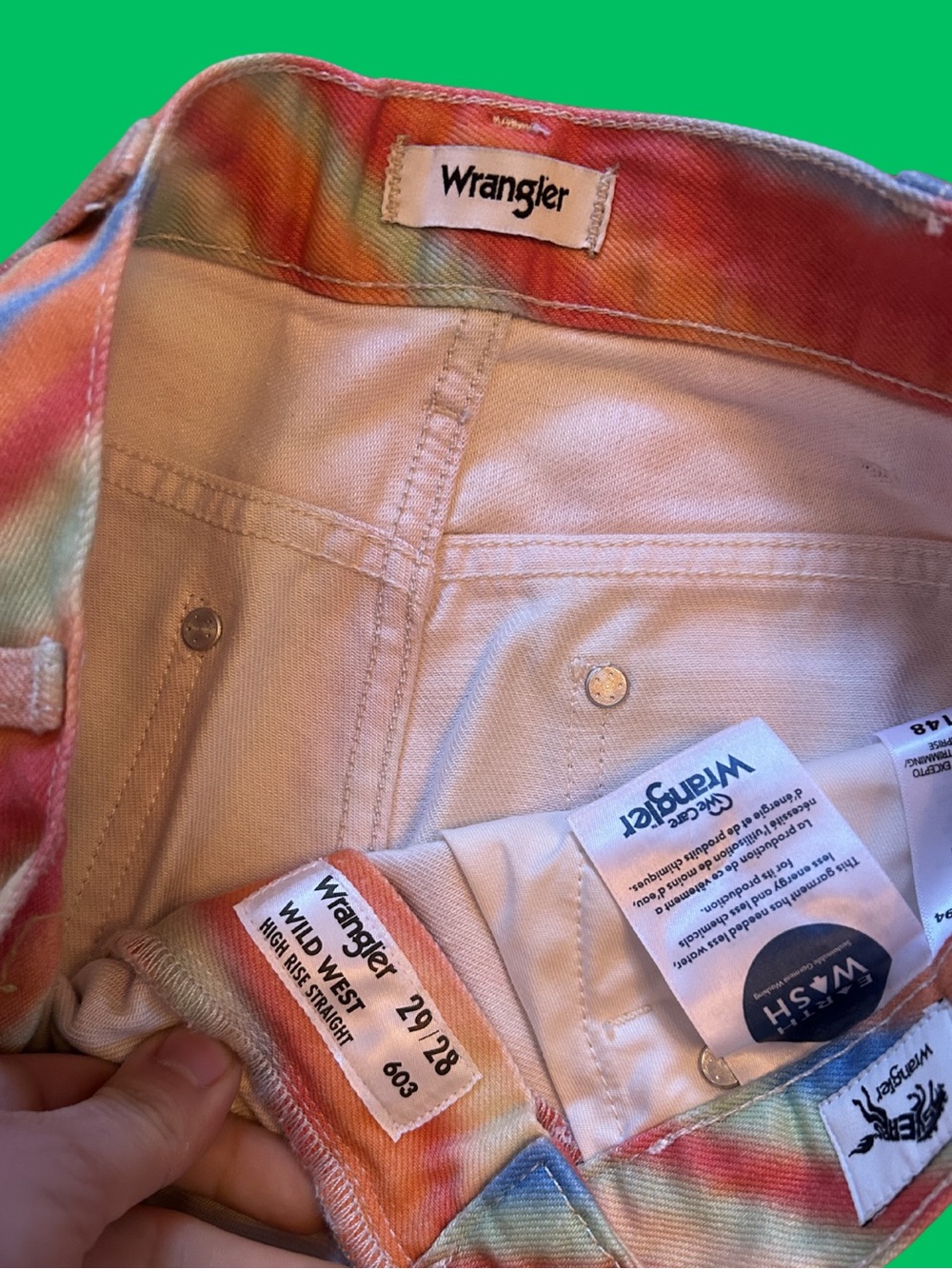 Wrangler Multicolor Tie-Dye High-Rise Jeans - Picture 3 of 3